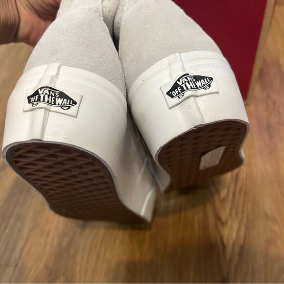 VANS sk8-hi top gray suede platform lace up shoes sneakers women’s 8.5 new - Picture 5 of 7